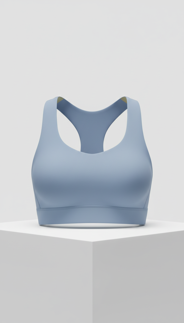 Ice Blue Racerback Performance Bra
