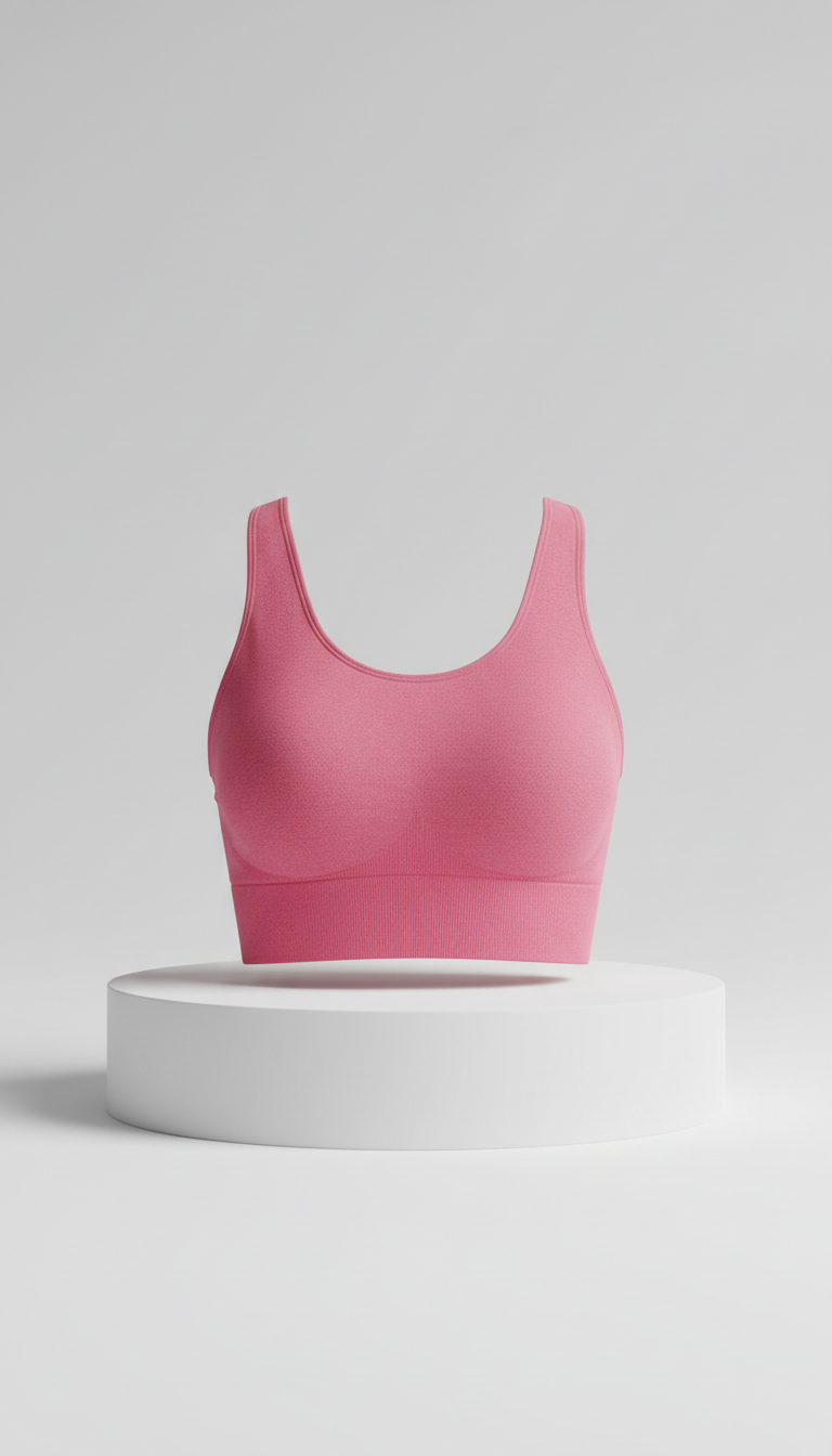 Signal Pink Seamless High-Support Bra